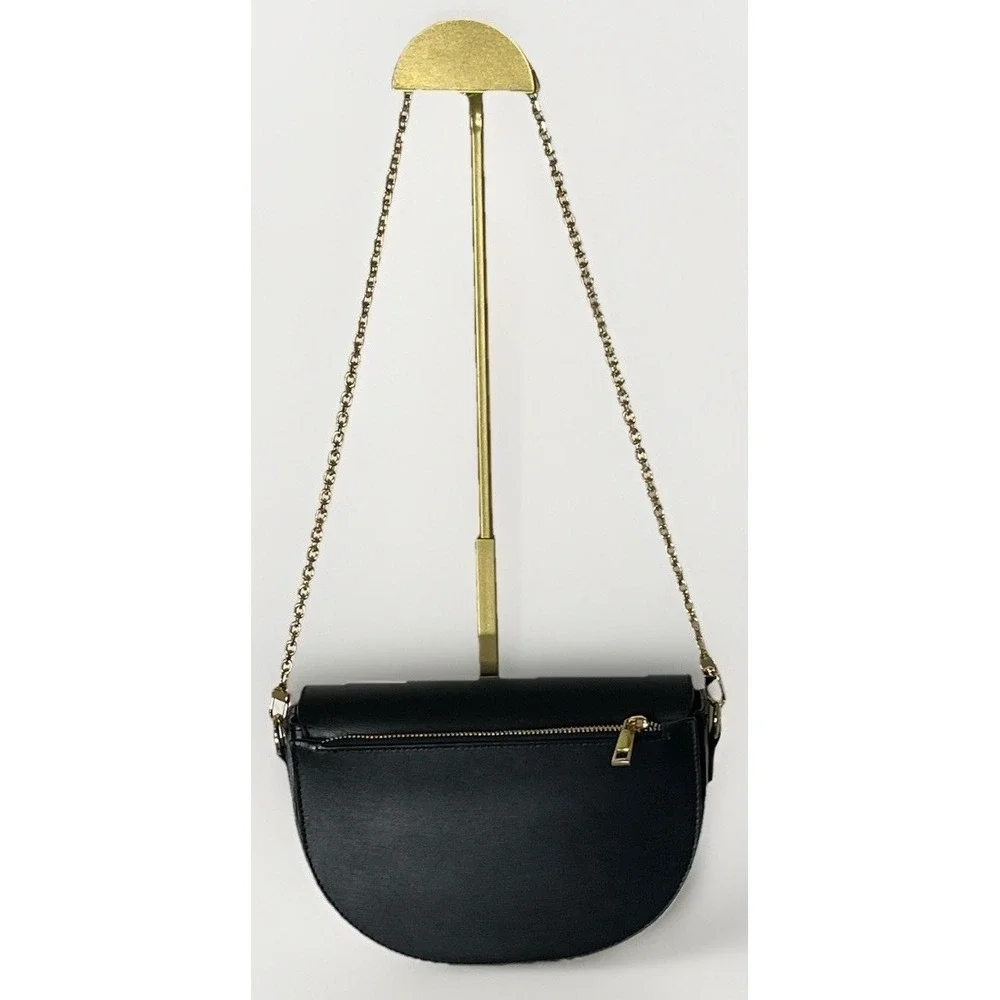 Borse In Pelle Black Shoulder Bag Made In Italy Women's Genuine Leather Purse